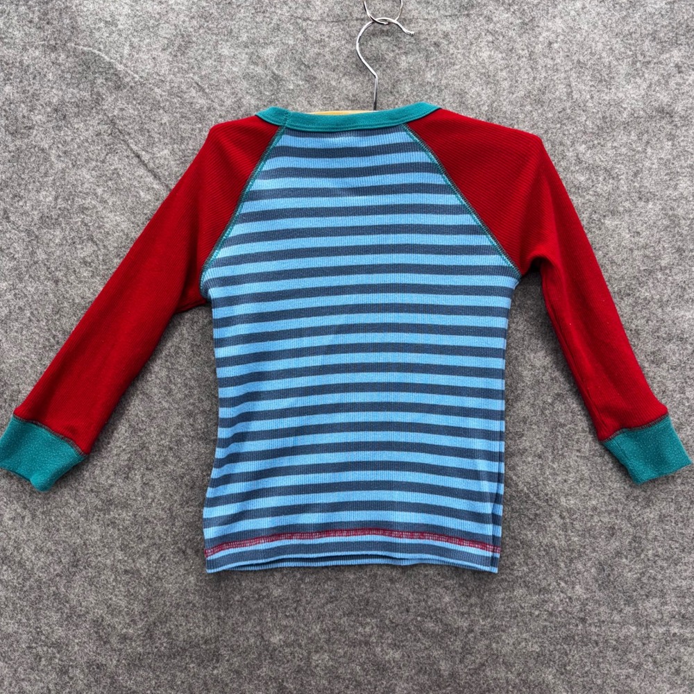 Matilda Jane Boys Christmas Tree Pajama Set Size 4 Blue Stripe Red Green Holiday - Picture 8 of 13